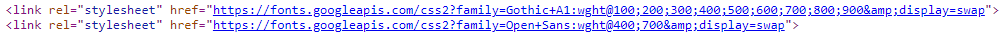 HTML kodunda harici CSS dosyalarının bağlantısının gösterildiği örnek ekran görüntüsü